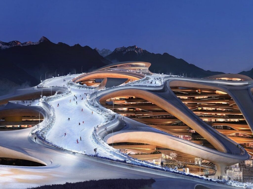 Trojena Ski Village project render
